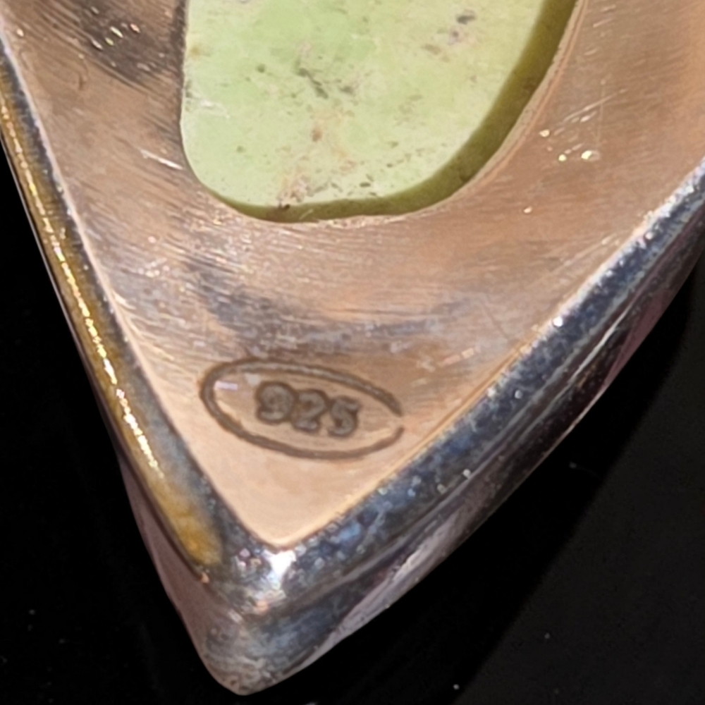 Ring - Natural Lemon Chrysoprase 925 Sterling 8.5 NWT - Picture 6 of 6
